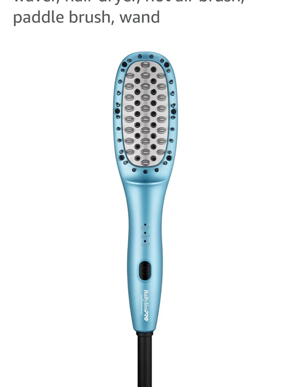 Blue Electric Heated Straightening Brush for Women Hair Tools